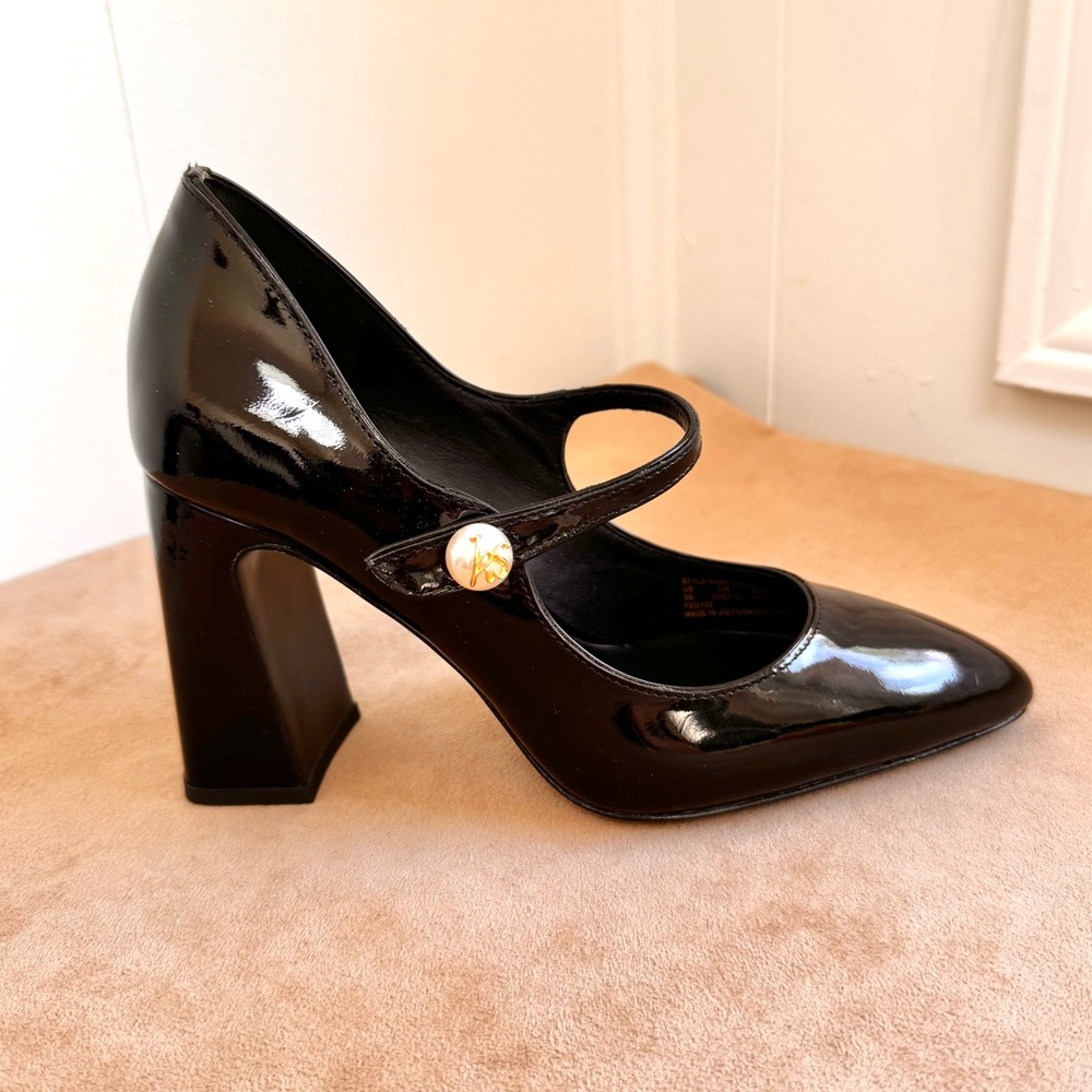 ♠️ Kate Spade New Maren Pearl Mary Jane Pumps Women's 5 Black In Box